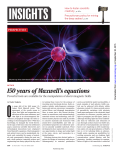 150 years of Maxwell`s equations