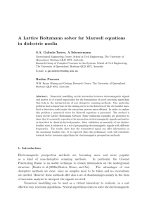 A Lattice Boltzmann solver for Maxwell equations in