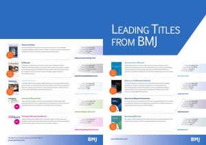 Collection of Journals from BMJ brochure