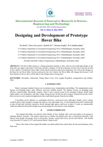 Designing and Development of Prototype Hover Bike