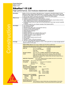 Sikaflex 15LM Technical Data Sheet