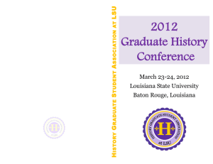 2012 Graduate History Conference