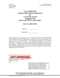 FAA-APPROVED Airplane Flight Manual Supplement