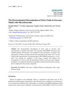 The Electrochemical Detremination of Nitric Oxide in Seawater