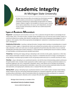 Academic Integrity - Michigan State University