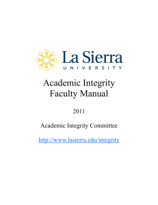 Faculty Academic Integrity Manual