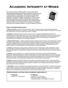 Academic Integrity Handout - Inside Mines