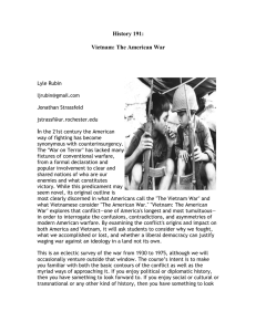 History 191: Vietnam: The American War