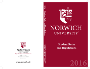 Student Rules and Regulations - About Norwich