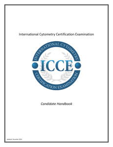 Candidate Handbook - International Cytometry Certification