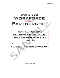 Contract General Provisions - San Diego Workforce Partnership