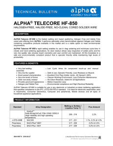 Alpha® Telecore HF-850 Technical Bulletin