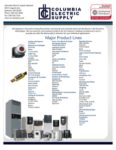 Major Product Lines - Columbia Electric Supply Spokane, WA