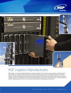 KGP Logistics` Manufacturers