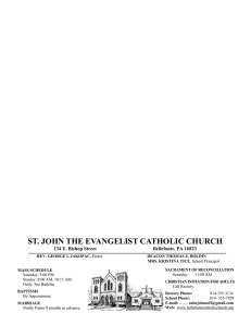 ST. JOHN THE EVANGELIST CATHOLIC CHURCH