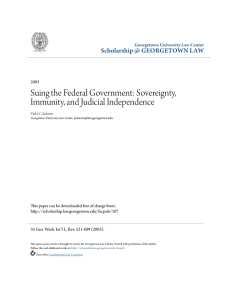 Sovereign immunity - Scholarship @ GEORGETOWN LAW