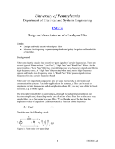 Passive and Active Filter Lab - SEAS