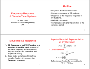 Frequency Response and Sampling