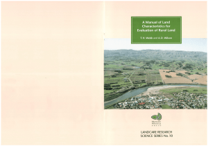 A manual of land characteristics for evaluation of rural land