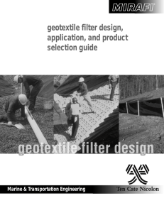 geotextile filter design, application, and product selection