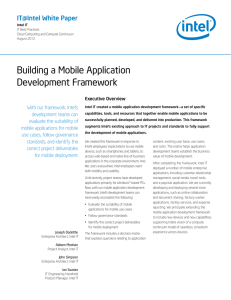 Building a Mobile Application Development Framework