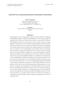 A Review of LAnd degRAdATion ASSeSSmenT meThodS