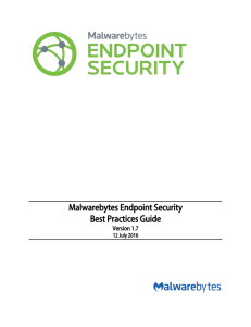 Malwarebytes Endpoint Security Best Practices Guide