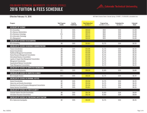 Colorado Springs Campus Tuition