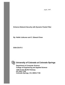Enhance Network Security with Dynamic Packet Filter