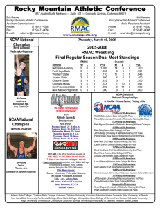 2005-2006 Final Press Release - Rocky Mountain Athletic Conference