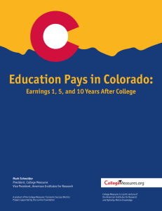 Education Pays in Colorado - American Institutes for Research