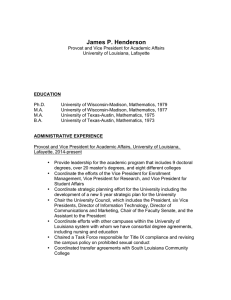 James P. Henderson - University of Wisconsin System
