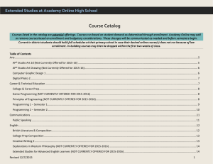 Course Catalog - academy online