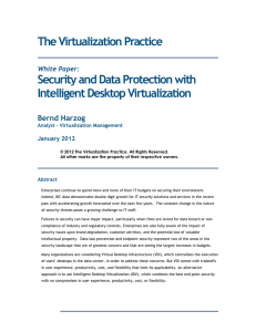 Security and Data Protection with Intelligent Desktop Virtualization