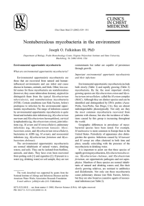 Nontuberculous mycobacteria in the environment