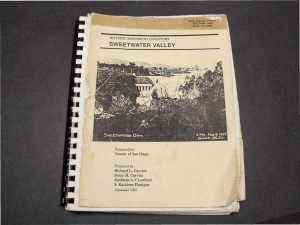 Historic Resources Inventory Sweetwater Valley by Richard Carrico