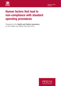 RR919 - Human factors that lead to non-compliance with