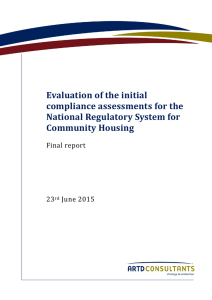 Evaluation of the initial compliance assessments for the National