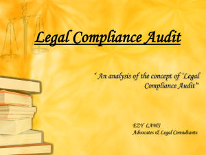 Presentation on Legal compliance
