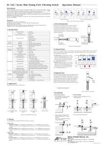 SC241X Mini Tuning Fork Level Switch Operation