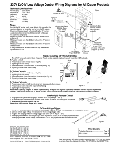 Low Voltage Controls Wiring Instructions (230V)