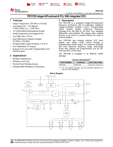 Integer-N/Fractional-N PLL with Integrated VCO (Rev. E)