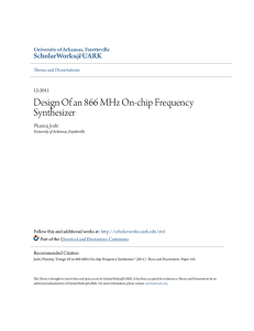 Design Of an 866 MHz On-chip Frequency Synthesizer