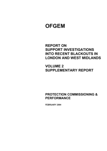 ofgem report on support investigations into recent blackouts in
