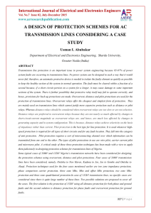 a design of protection schemes for ac transmission lines considering