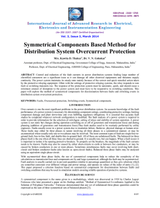 Symmetrical Components Based Method for Distribution System