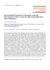 Electrochemical Properties of Chlorogenic Acids and Determination