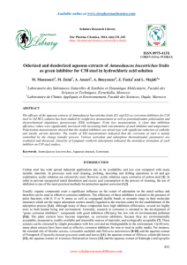 Odorized and deodorized aqueous extracts of Ammodaucus