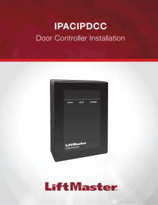 0138244 IPACIPDCC Door Controller Installation