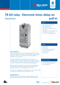 TB AO relay - Electronic timer, delay-on pull-in